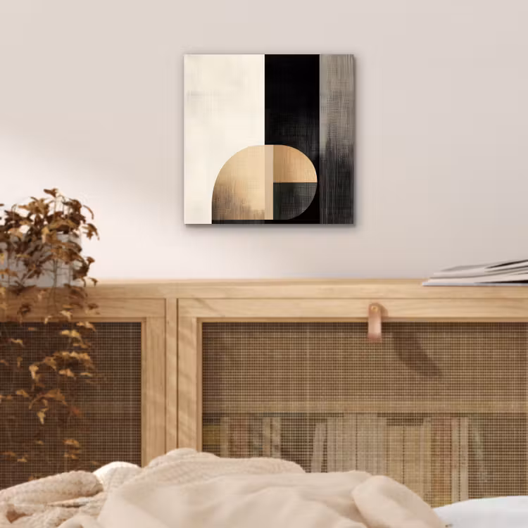 Aluminium schilderij - Vormen - Modern - Zwart — 4