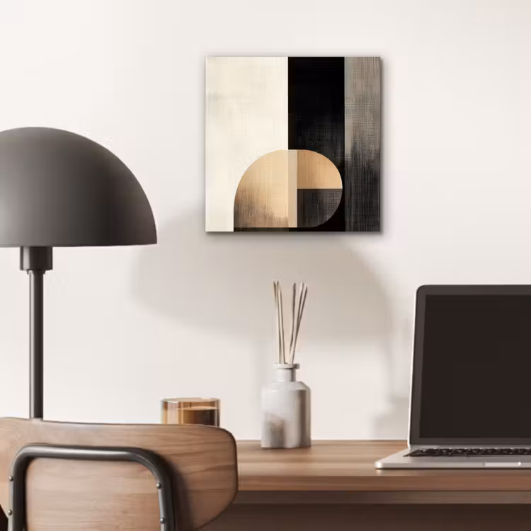 Aluminium schilderij - Vormen - Modern - Zwart — 6