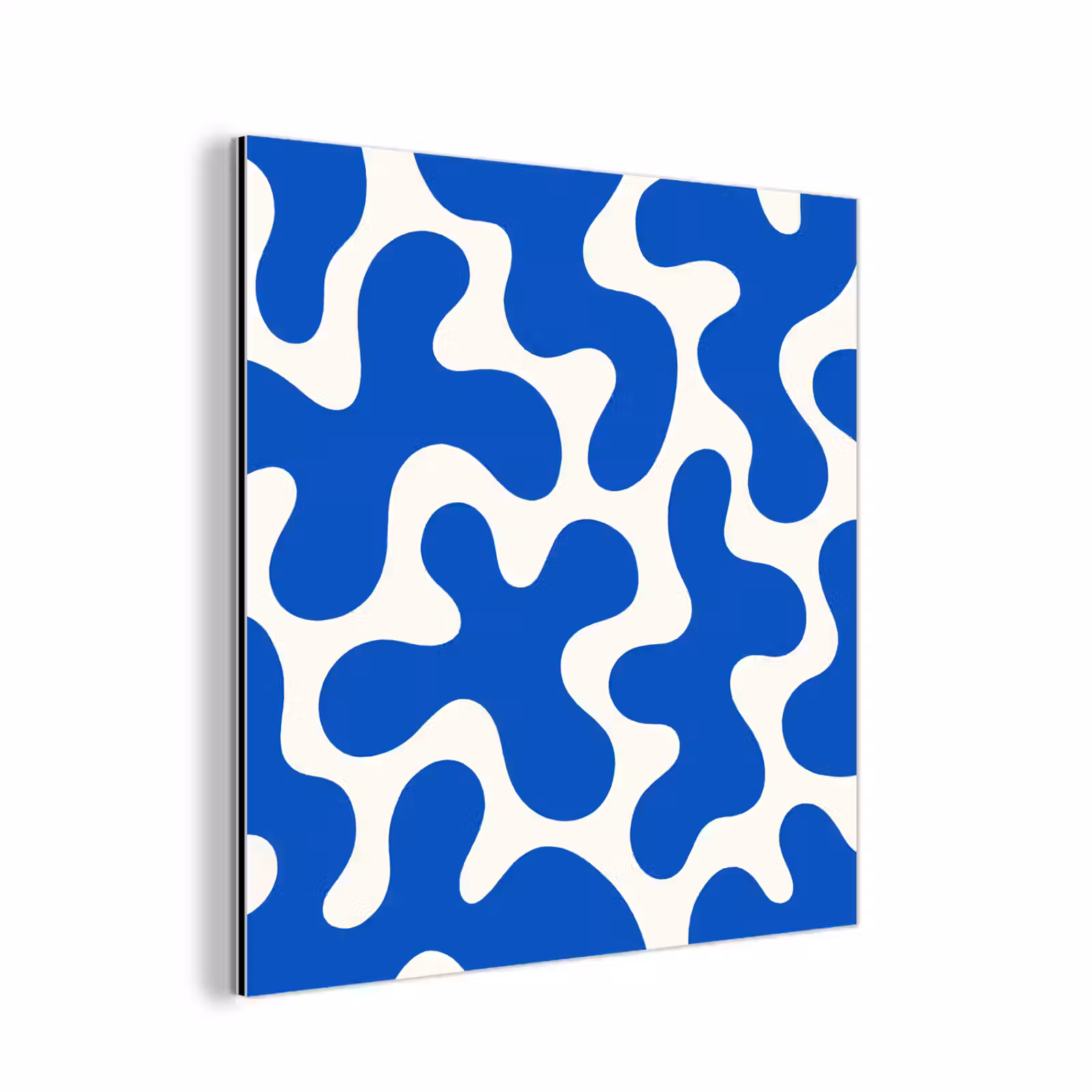 Aluminium schilderij - Vormen - Abstract - Blauw - Golven — 1