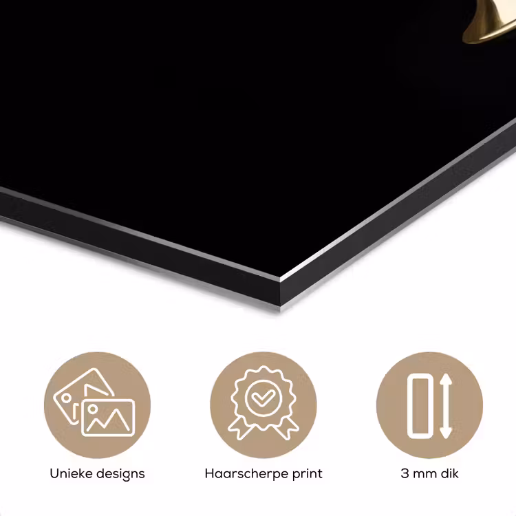 Aluminium schilderij - Milkshake - Goud - Drinken - Zwart — 7