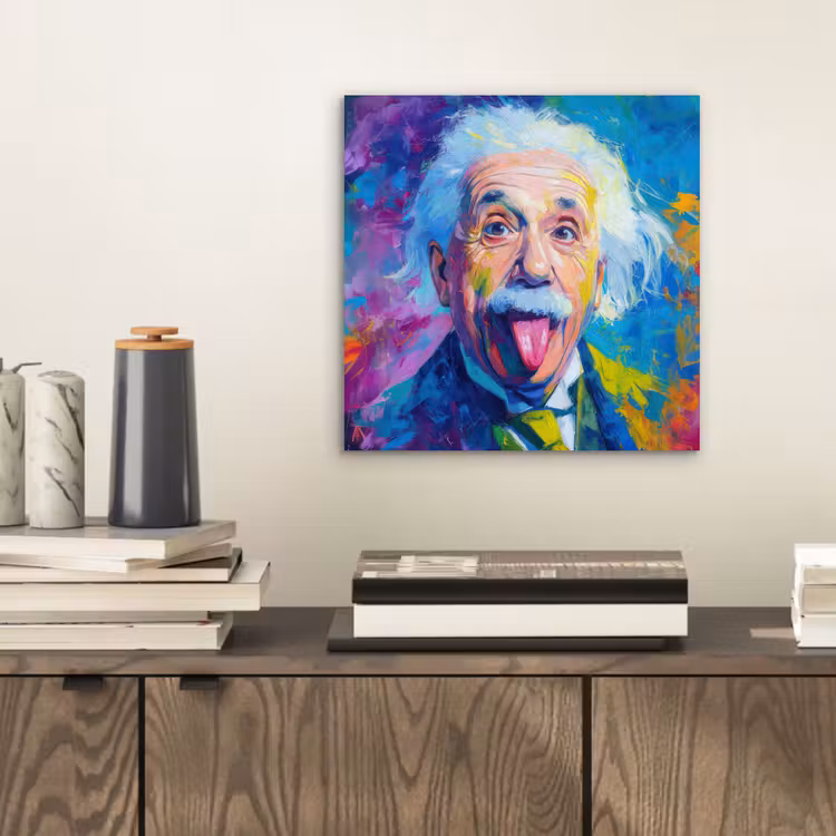 Aluminium schilderij - Oude man - Expressief - Kleurrijk — 2