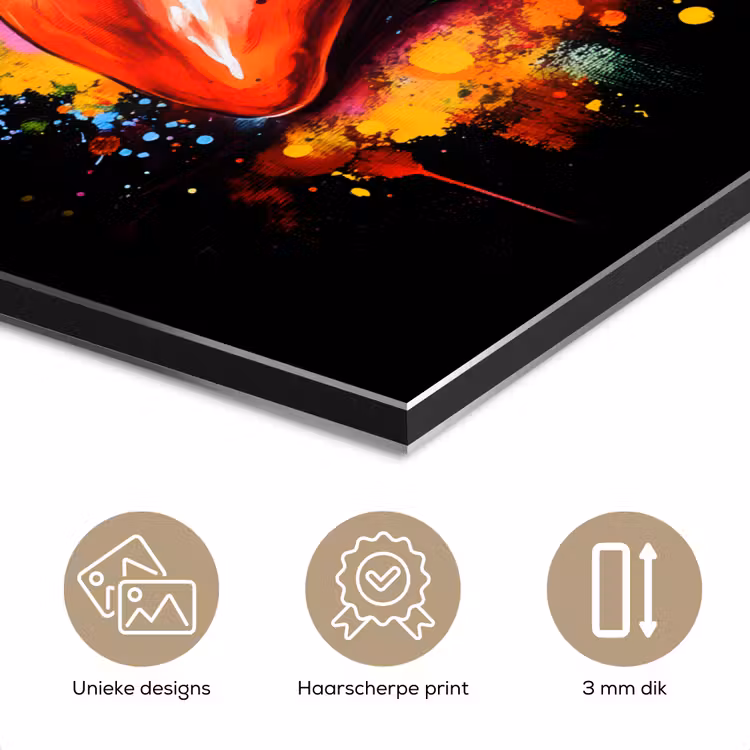 Aluminium schilderij - Paprika - Peer - Citroen - Graffiti - Verf - Abstract — 7