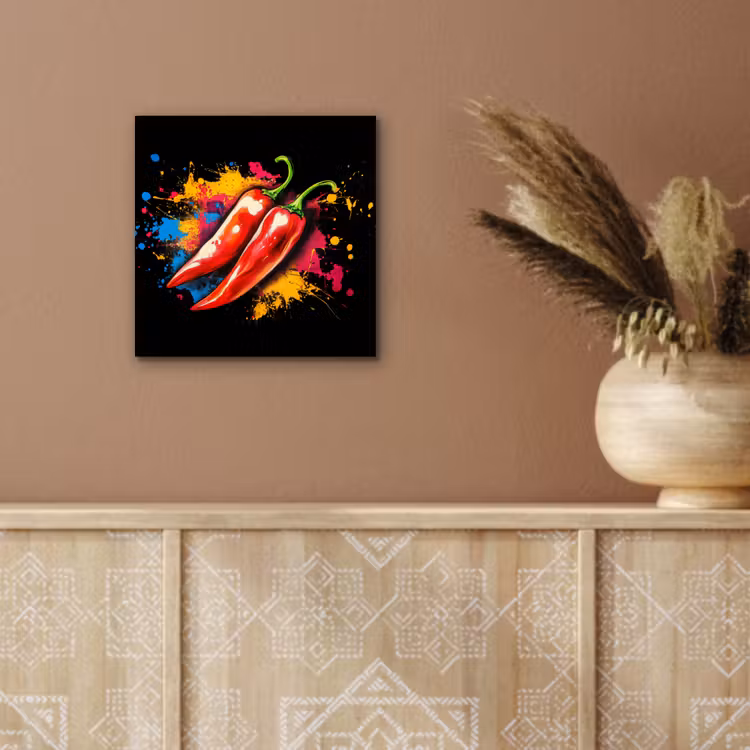 Aluminium schilderij - Peper - Graffiti - Verf - Abstract - Modern - Kleurrijk — 5