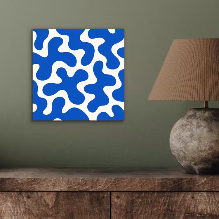 Aluminium schilderij - Vormen - Abstract - Blauw - Golven — 3