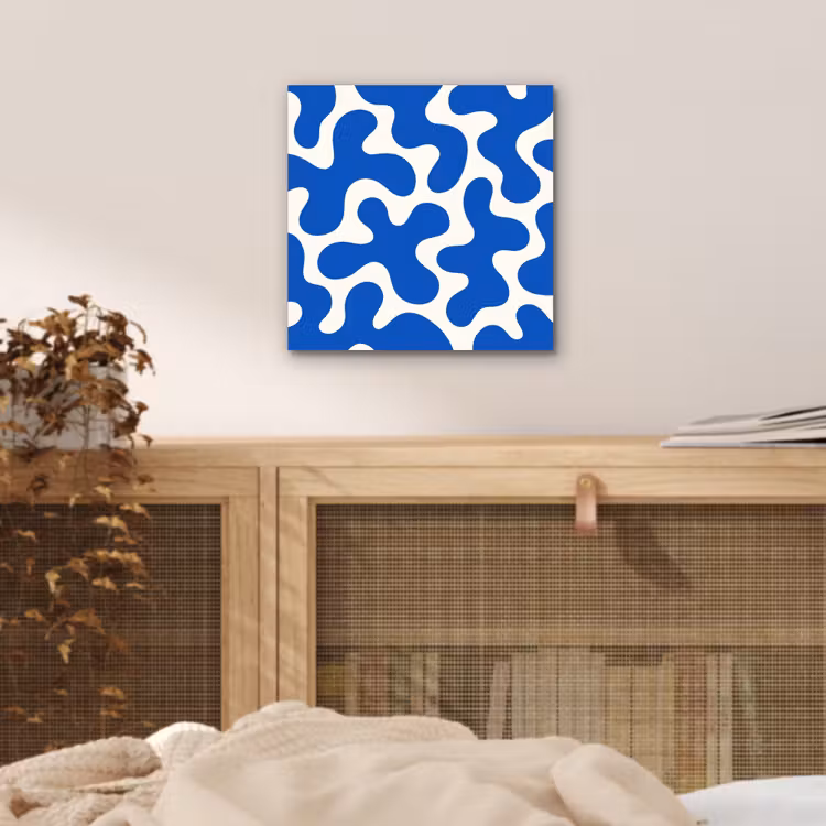 Aluminium schilderij - Vormen - Abstract - Blauw - Golven — 4