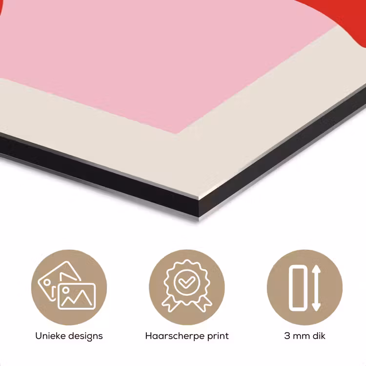 Aluminium schilderij - Pepers - Rood - Illustratie — 7