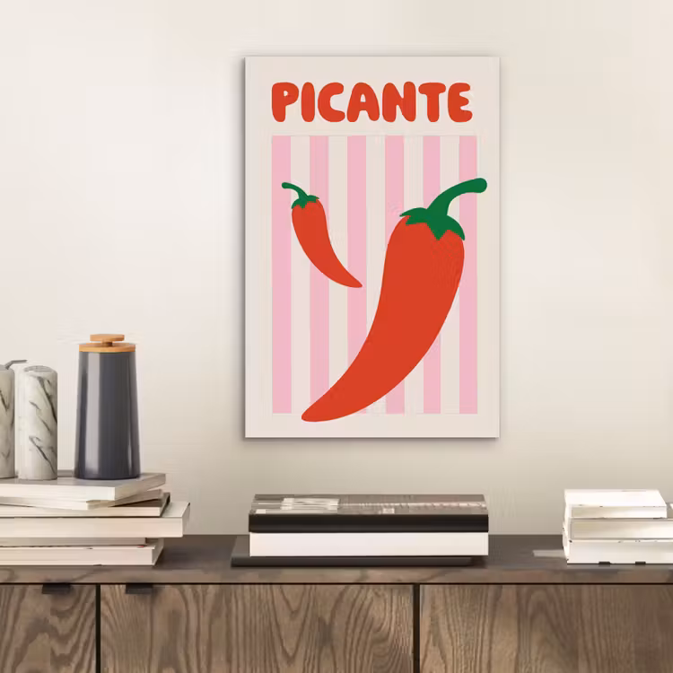 Aluminium schilderij - Pittig - Pepers - Rood — 2