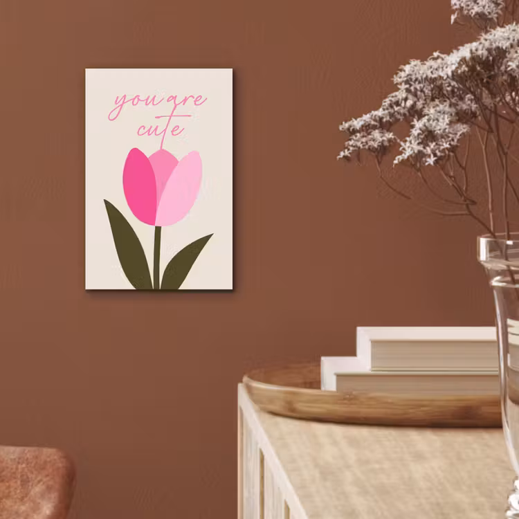 Aluminium schilderij - Tulp - Roze - Valentijn - Bloem — 5