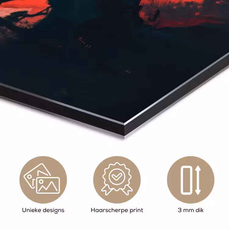 Aluminium schilderij - Zon - Krijger - Bomen - Bergen — 7