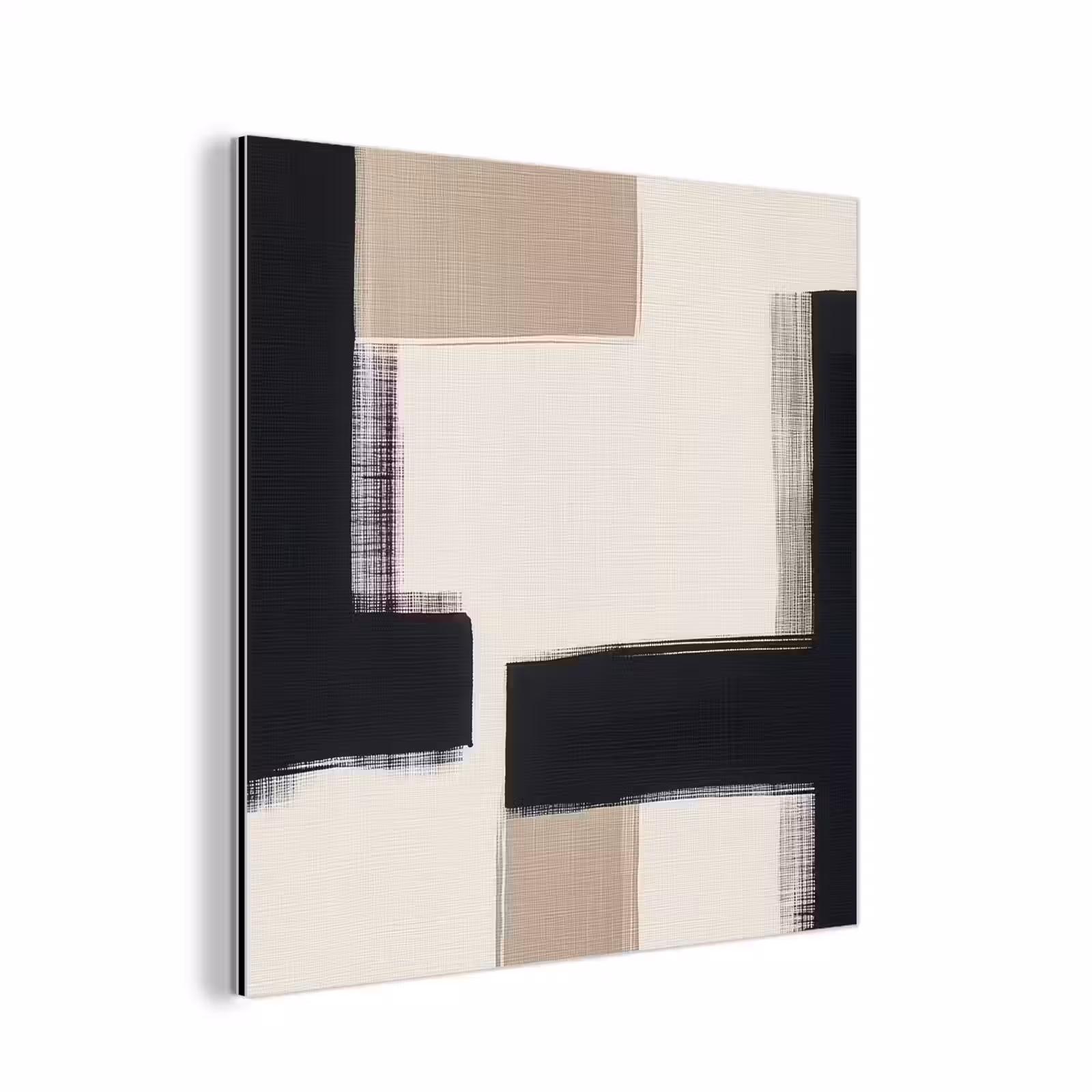 Aluminium schilderij - Zwart - Abstract - Japandi — 1