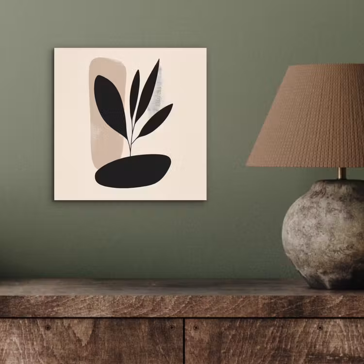 Aluminium schilderij - Plant - Beige - Japandi — 3