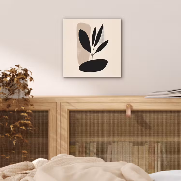 Aluminium schilderij - Plant - Beige - Japandi — 4