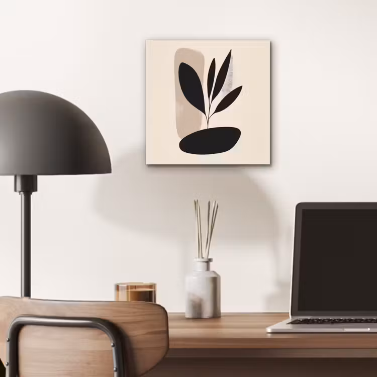 Aluminium schilderij - Plant - Beige - Japandi — 6