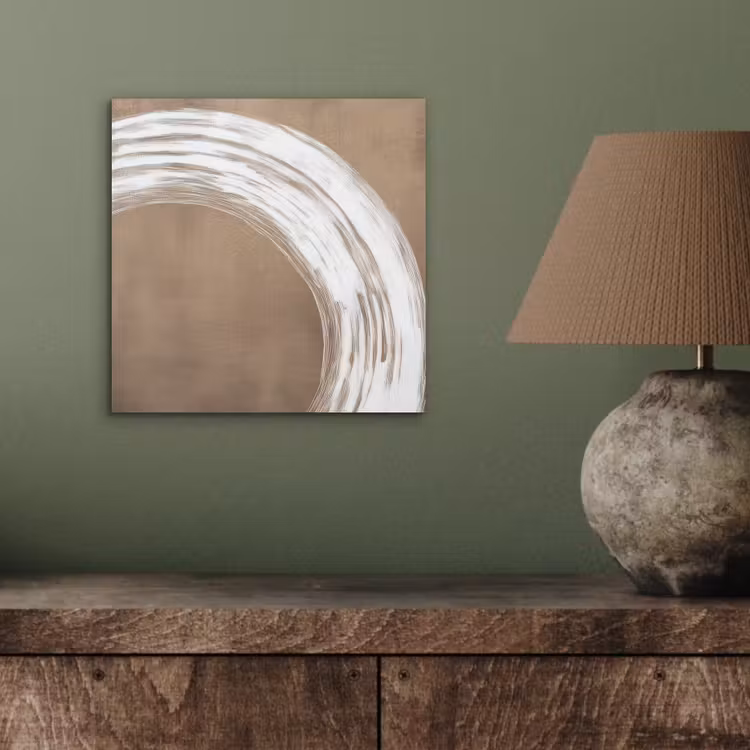 Aluminium schilderij - Verf - Bruin - Japandi — 3