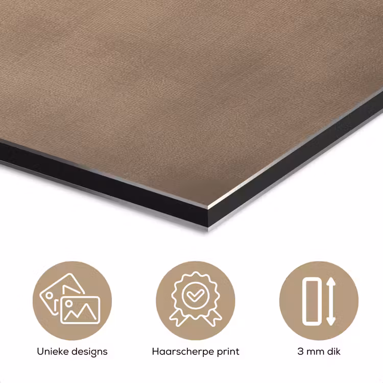 Aluminium schilderij - Verf - Bruin - Japandi — 7