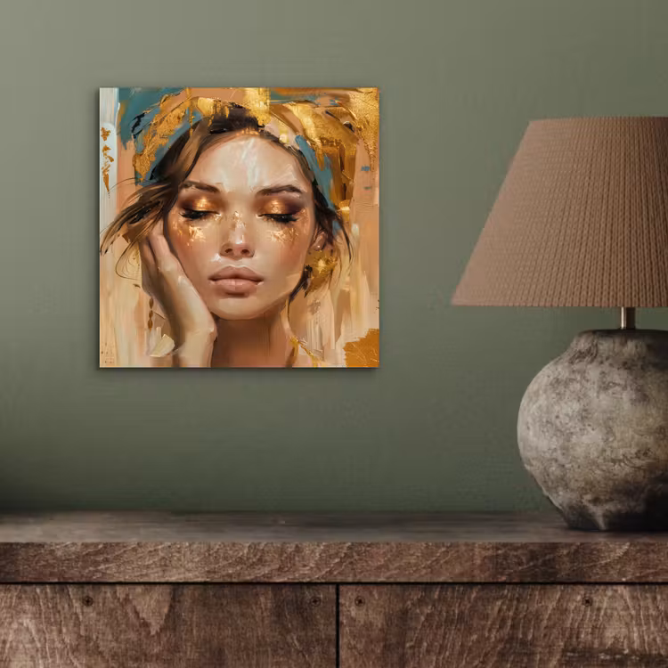 Aluminium schilderij - Vrouwen - Portret - Luxe - Goud — 3
