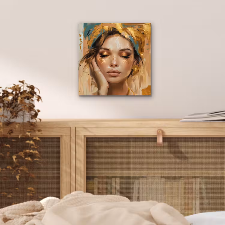 Aluminium schilderij - Vrouwen - Portret - Luxe - Goud — 4