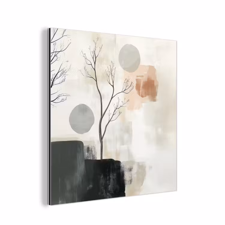 Aluminium schilderij - Wabi sabi - Beige - Plant — 1