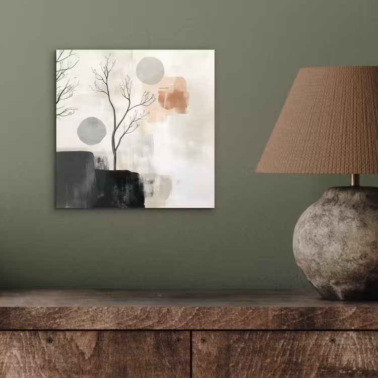 Aluminium schilderij - Wabi sabi - Beige - Plant — 3