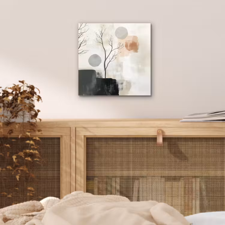 Aluminium schilderij - Wabi sabi - Beige - Plant — 4