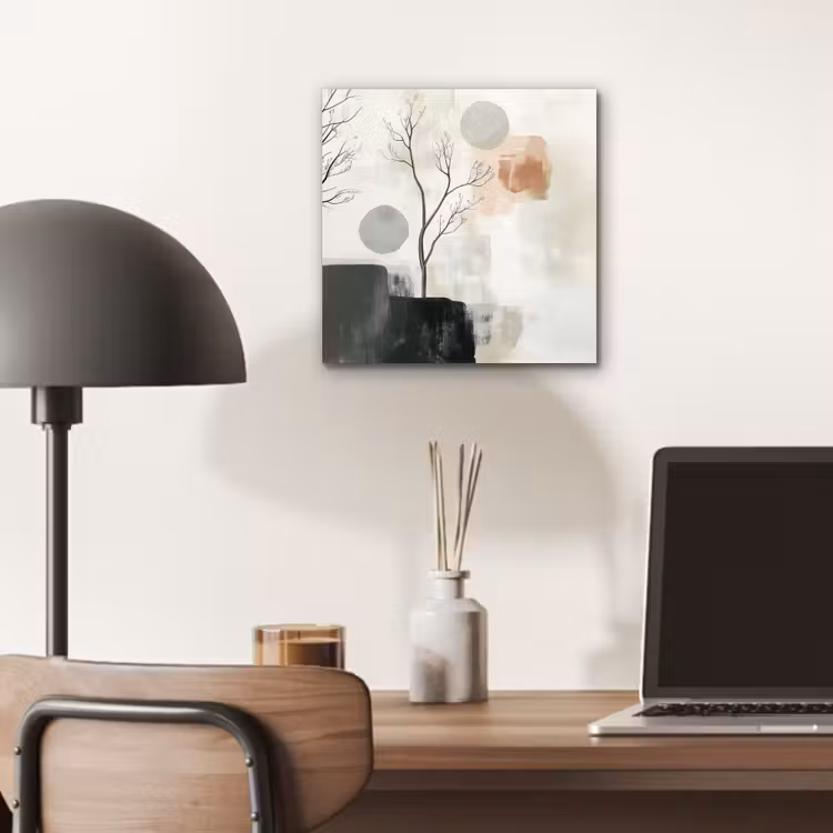 Aluminium schilderij - Wabi sabi - Beige - Plant — 6