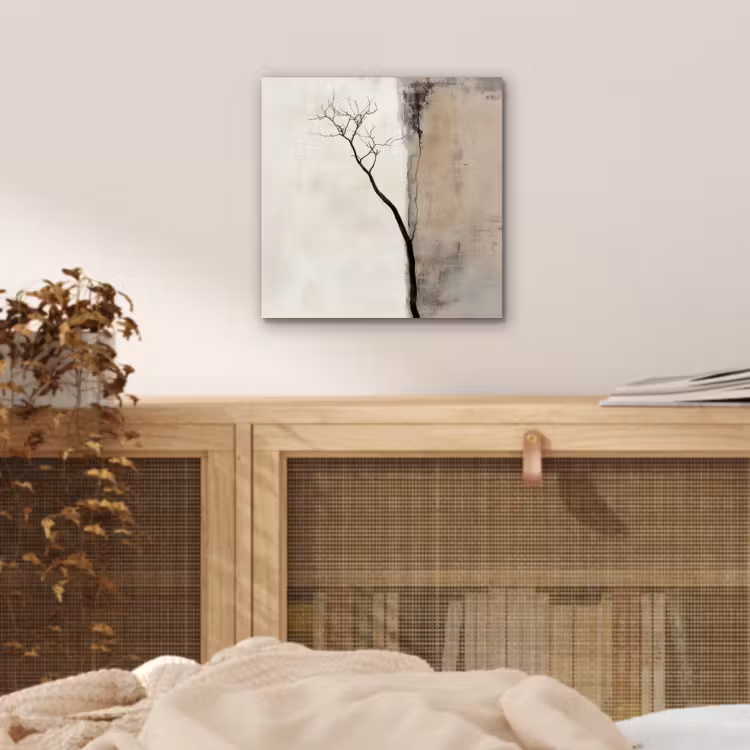 Aluminium schilderij - Wabi sabi - Plant - Beige — 4