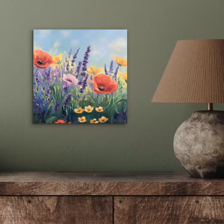 Aluminium schilderij - Weide - Bloemen - Kleurrijk — 3