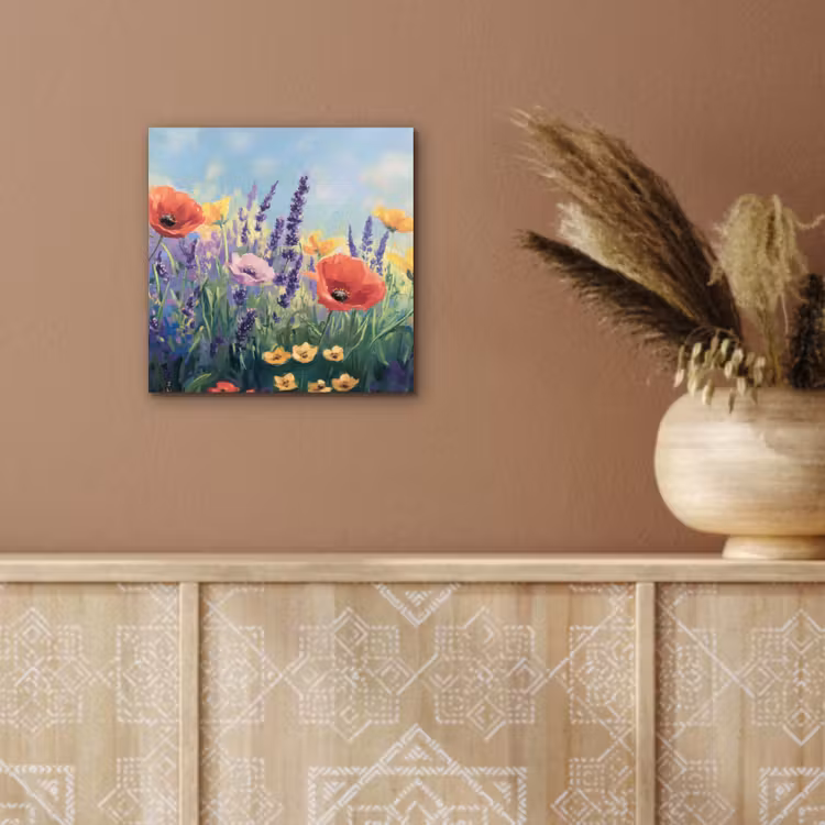 Aluminium schilderij - Weide - Bloemen - Kleurrijk — 5
