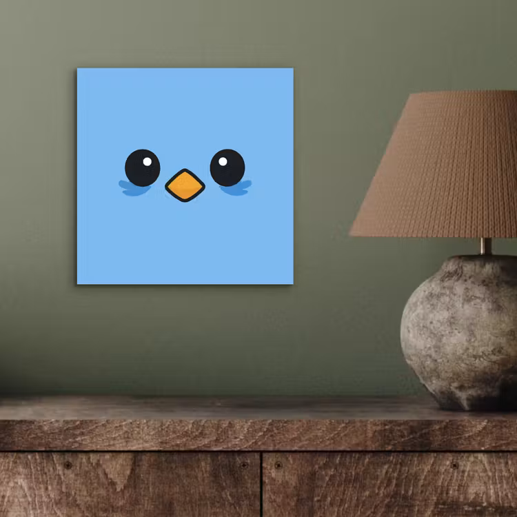 Aluminium schilderij - Vogel - Blauw - Eenvoudig — 3