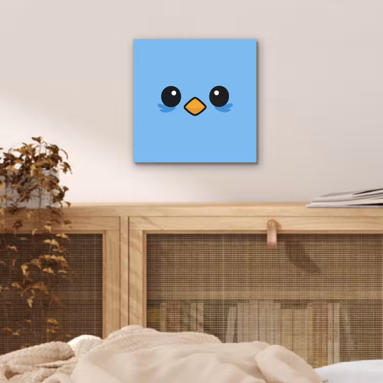 Aluminium schilderij - Vogel - Blauw - Eenvoudig — 4