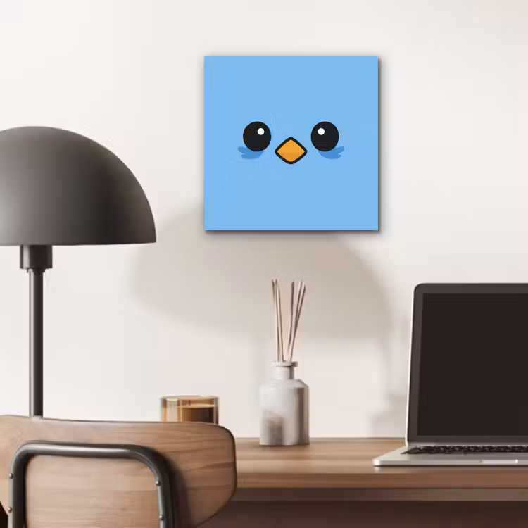 Aluminium schilderij - Vogel - Blauw - Eenvoudig — 6