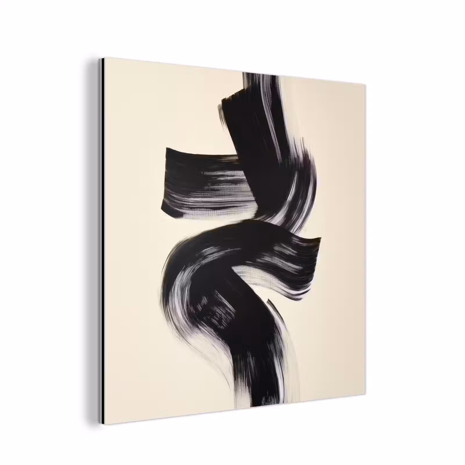 Aluminium schilderij - Strepen - Zwart - Abstract — 1