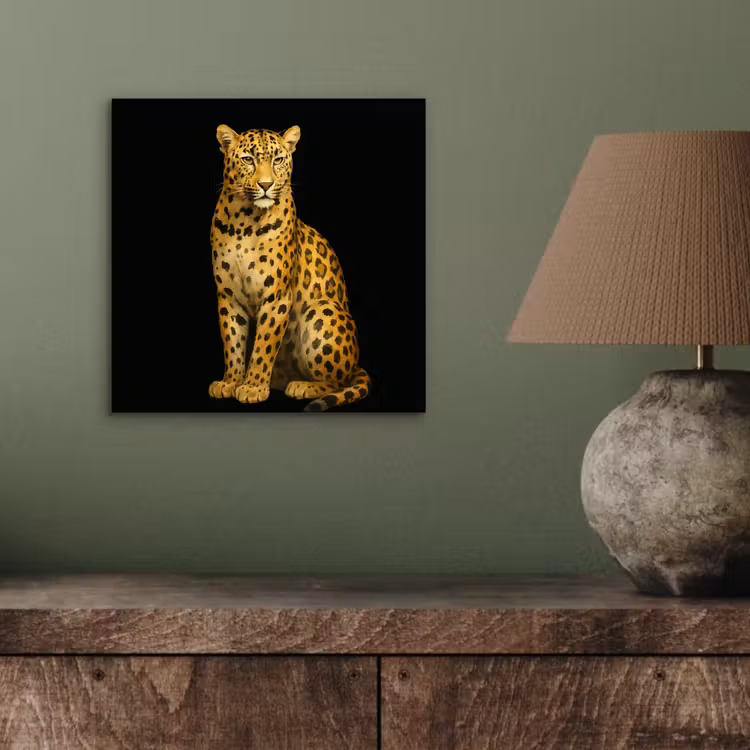 Aluminium schilderij - Panter - Realistisch - Bruin — 3