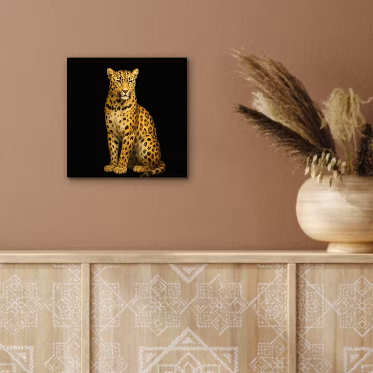 Aluminium schilderij - Panter - Realistisch - Bruin — 5