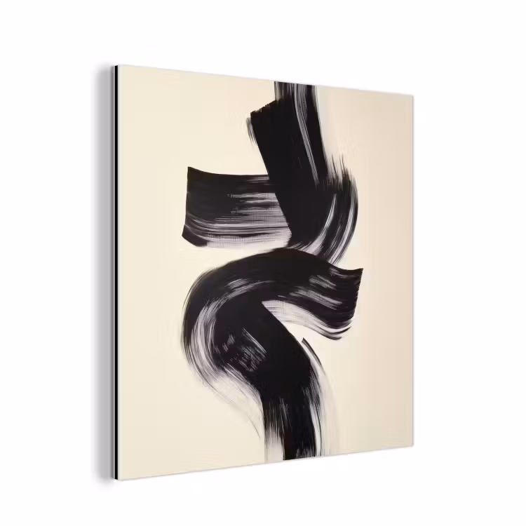 Aluminium schilderij - Strepen - Zwart - Abstract — 1