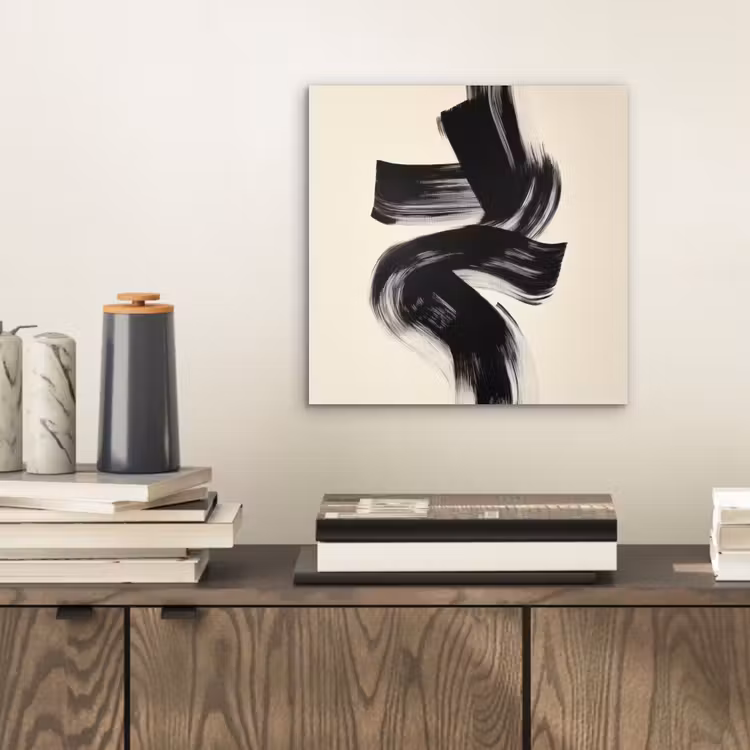 Aluminium schilderij - Strepen - Zwart - Abstract — 2
