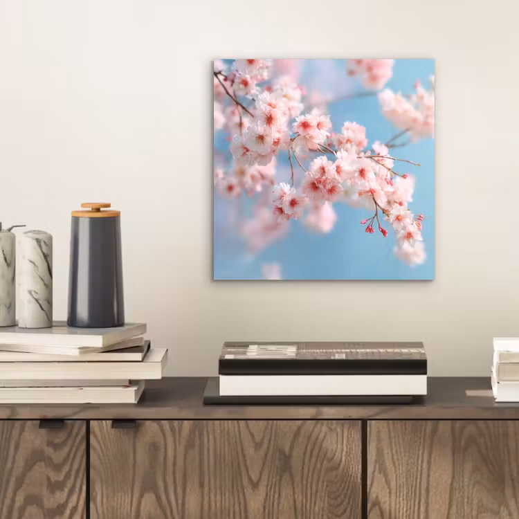 Aluminium schilderij - Takken - Bloesems - Roze — 2