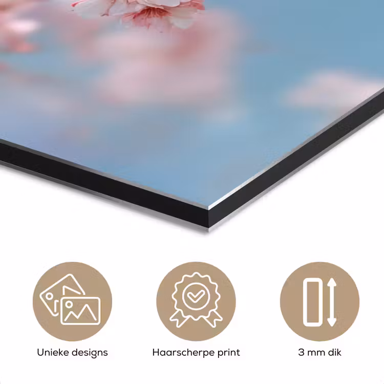 Aluminium schilderij - Takken - Bloesems - Roze — 7