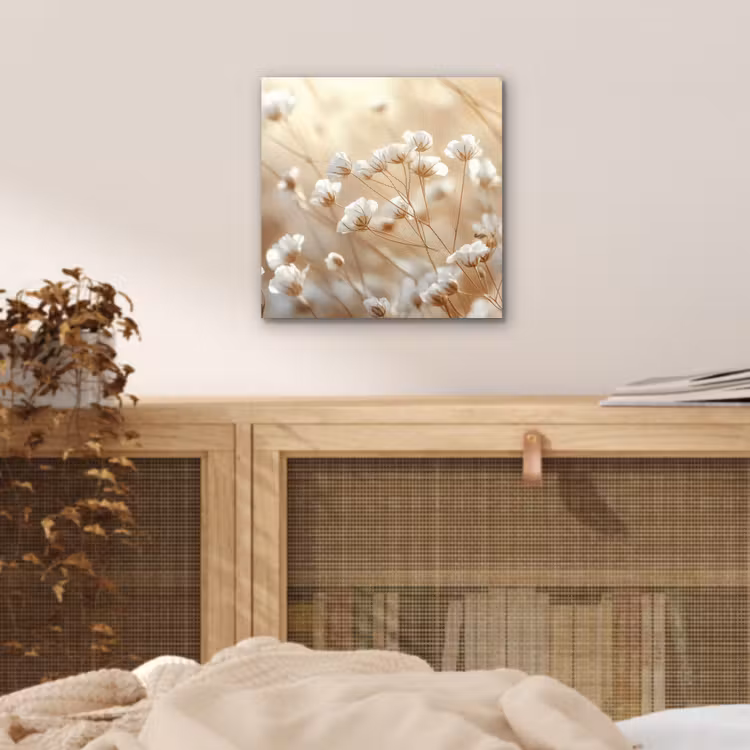 Aluminium schilderij - Wilde - Bloemen - Wit — 4