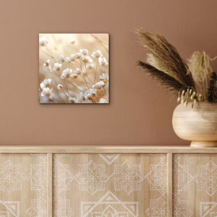 Aluminium schilderij - Wilde - Bloemen - Wit — 5
