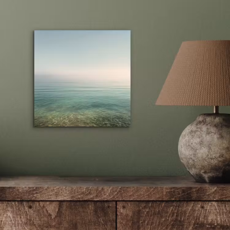Aluminium schilderij - Zee - Horizon - Blauw - Mist — 3