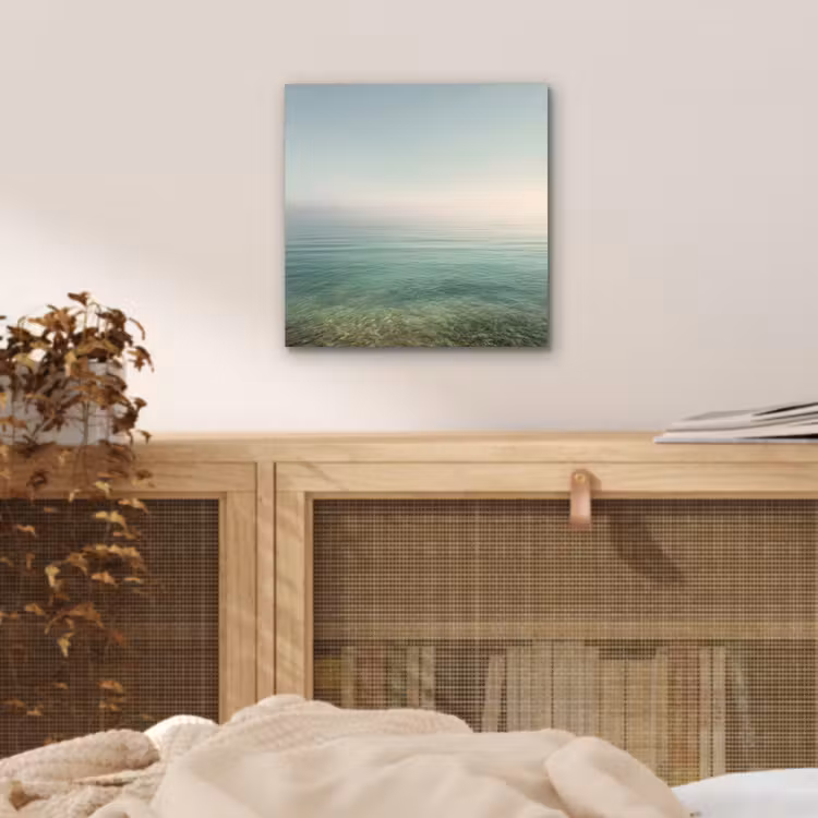 Aluminium schilderij - Zee - Horizon - Blauw - Mist — 4
