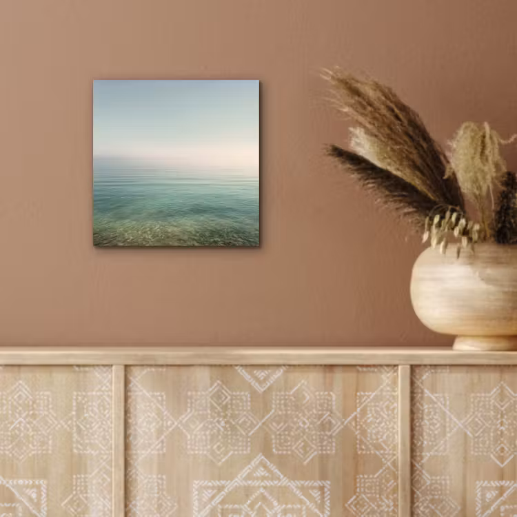 Aluminium schilderij - Zee - Horizon - Blauw - Mist — 5