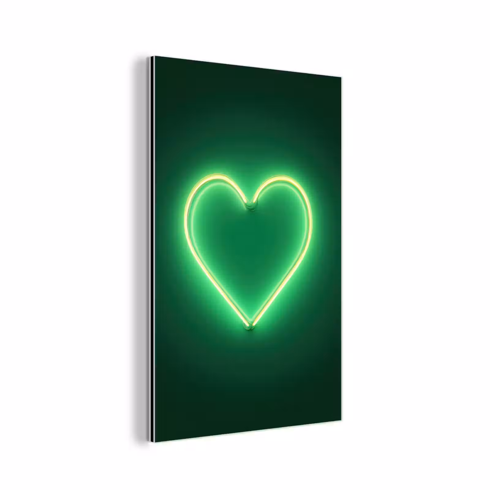 Aluminium schilderij - Neon - Groen - Licht — 1