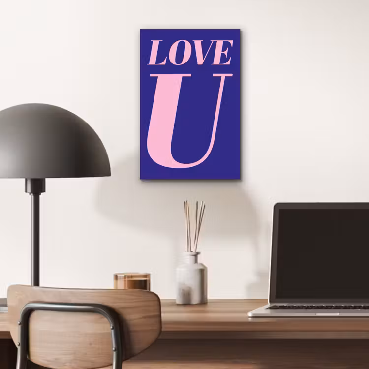 Aluminium schilderij - Love - Blauw - Valentijn — 6