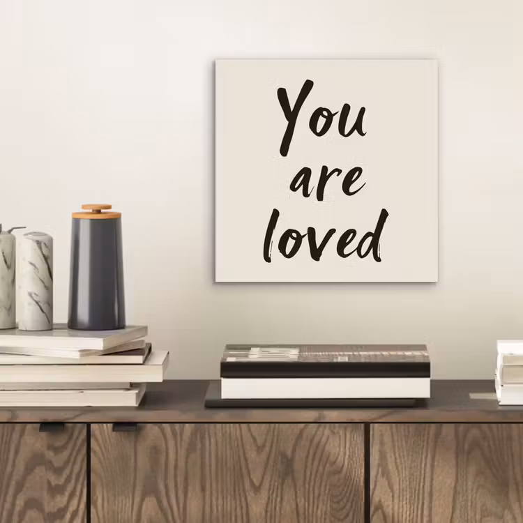 Aluminium schilderij - Minimalistisch - Beige - Love — 2