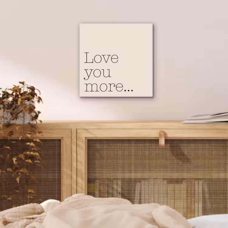 Aluminium schilderij - Minimalistisch - Love - Beige — 4