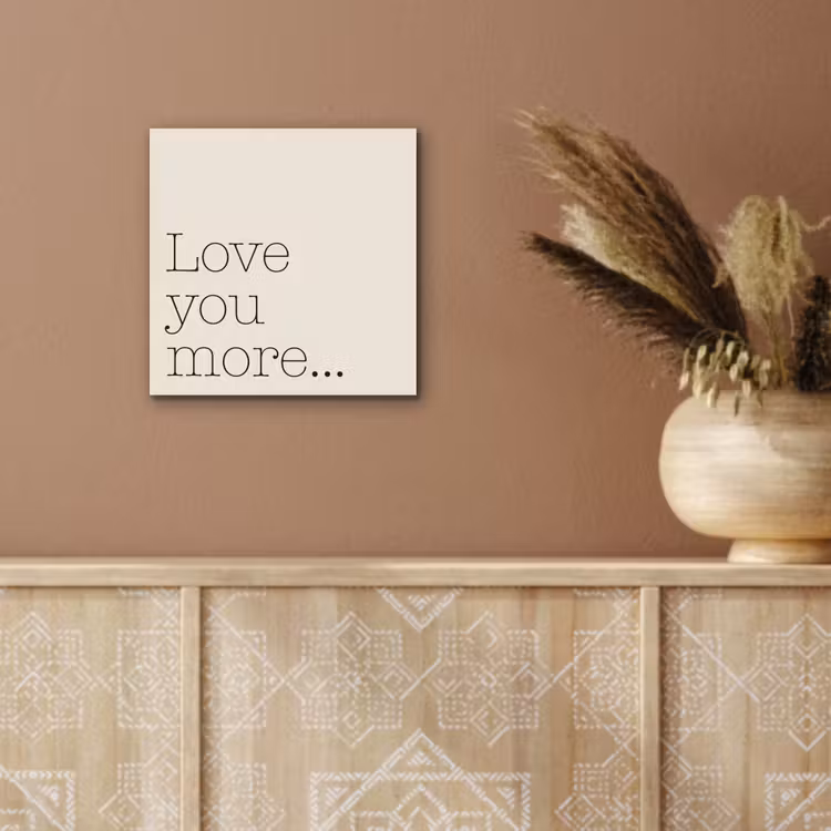 Aluminium schilderij - Minimalistisch - Love - Beige — 5