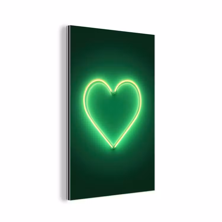 Aluminium schilderij - Neon - Groen - Licht — 1