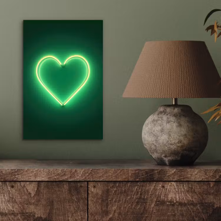 Aluminium schilderij - Neon - Groen - Licht — 3